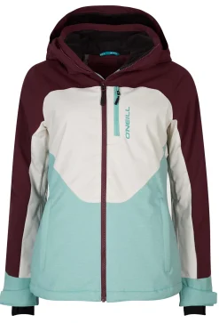 ONeill Ski Jas O'Neill Women Diamond Jacket Windsor Wine Colour Block