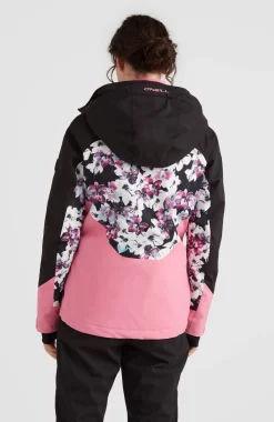 ONeill Ski Jas O'Neill Women Diamond Jacket Blue Ice Flower -Slaapzak Verkoop 1500008 35024 04 MODEL