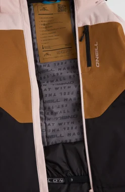 ONeill Ski Jas O'Neill Women Diamond Jacket Peach Whip Colour Block -Slaapzak Verkoop 1500008 44021 05 MODEL