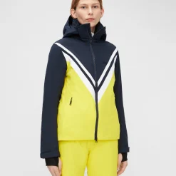 Ski Jas J.Lindeberg Women Shannon Ski Jacket Banging Yellow -Slaapzak Verkoop SWOW02239 K039 003