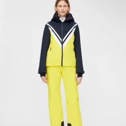 Ski Jas J.Lindeberg Women Shannon Ski Jacket Banging Yellow -Slaapzak Verkoop SWOW02239 K039 005