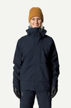 Ski Jas Houdini Women Rollercoaster Jacket Blue Illusion -Slaapzak Verkoop Ws Rollercoaster Jacket Blue Illusion 800059 703 P F 1796 C low